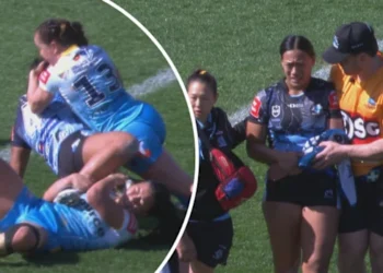 Cronulla Sharks Centre Suffered a Dislocated Elbow in a Tackle Against Gold Coast Titans Player