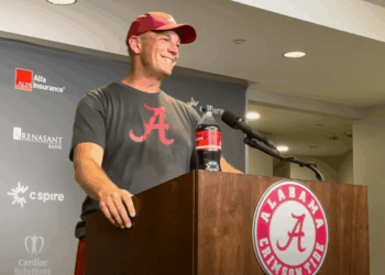 Kalen DeBoer knows it’s just the first scrimmage of fall camp and not a real game