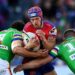 After a hard-fought opening half, Newcastle Knights achieve four-straight with win in the wet over Canberra