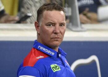 Adam O’Brien on the verge for Newcastle Knight with the club holding a board meeting on Tuesday