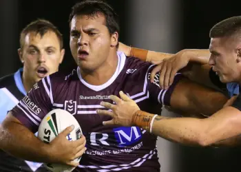 Manly Sea Eagles forward taking action against the club after a training session ended his career