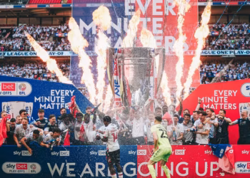 Bolton Wanderers are back in the Championship after a 4-1 League One play-off final win over Stockport County