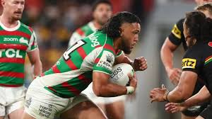 Rabbitohs prop Keaon Koloamatangi Aiming High for a Shot at a Blue’s Spot