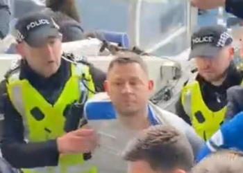 RANGERS FAN LOCKED UP AFTER SHOCK IBROX PITCH INVASION AS CELTIC STAFF MEMBER ATTACKED