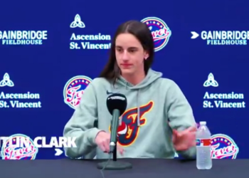 Caitlin Clark speaks to the media following the conclusion of the 2026 season.