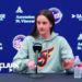 Caitlin Clark speaks to the media following the conclusion of the 2026 season.